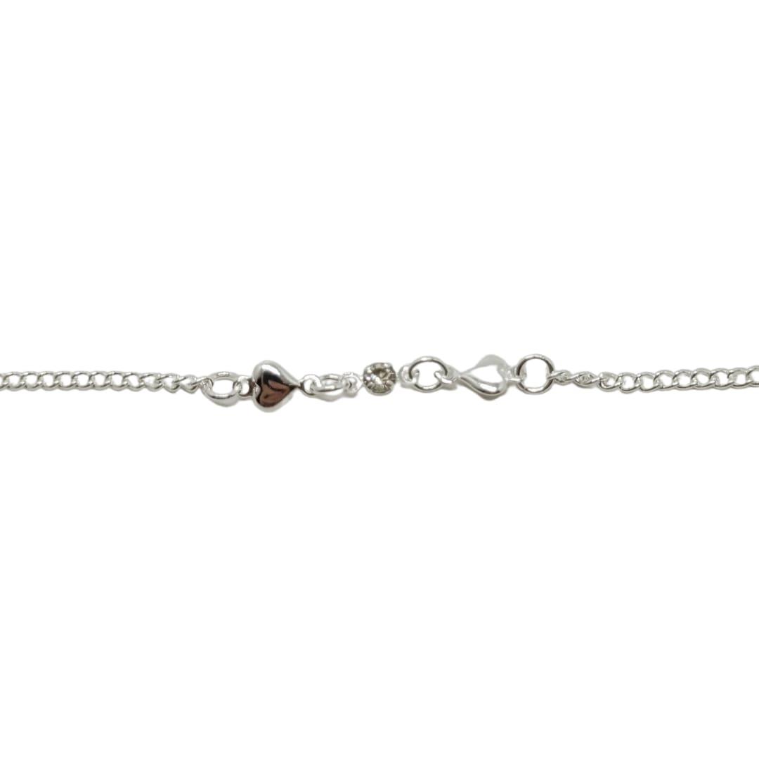 PULSEIRA INFANTIL 2 CORAÇÕES PRATA